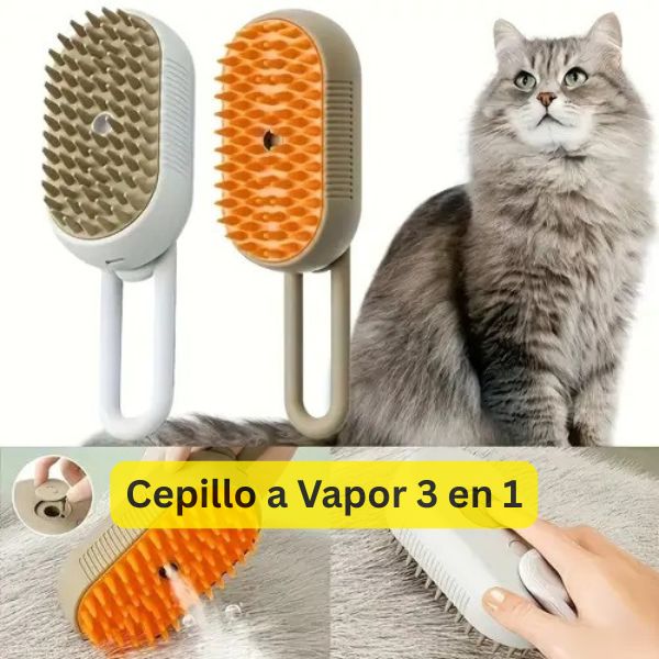 Cepillo de Vapor 3 en 1 para mascotas