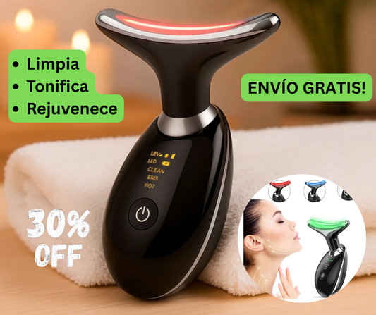 LumiSkin™ Pro: Rejuvenecedor Facial Ultrasónico 3 en 1