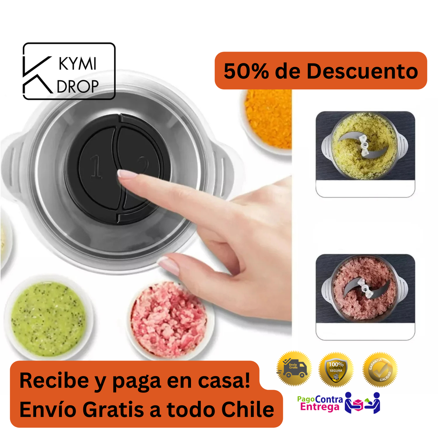 TurboChef Dual™ | Picadora Eléctrica 2 Velocidades